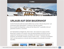 Tablet Screenshot of oberhoelzlhof.info